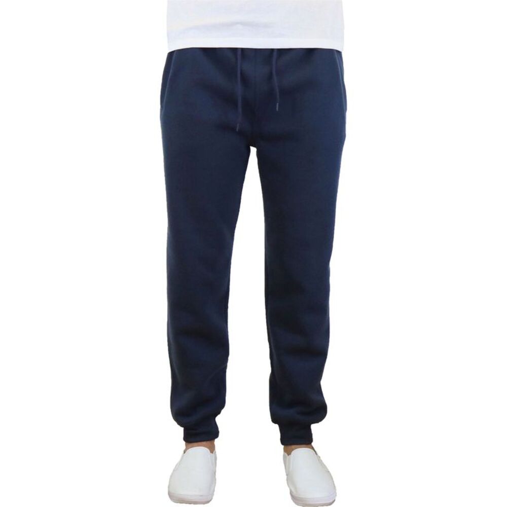 Harvic Mens Blue Ice Fleece Tapered Slim Jogger Casual Pants, NWT